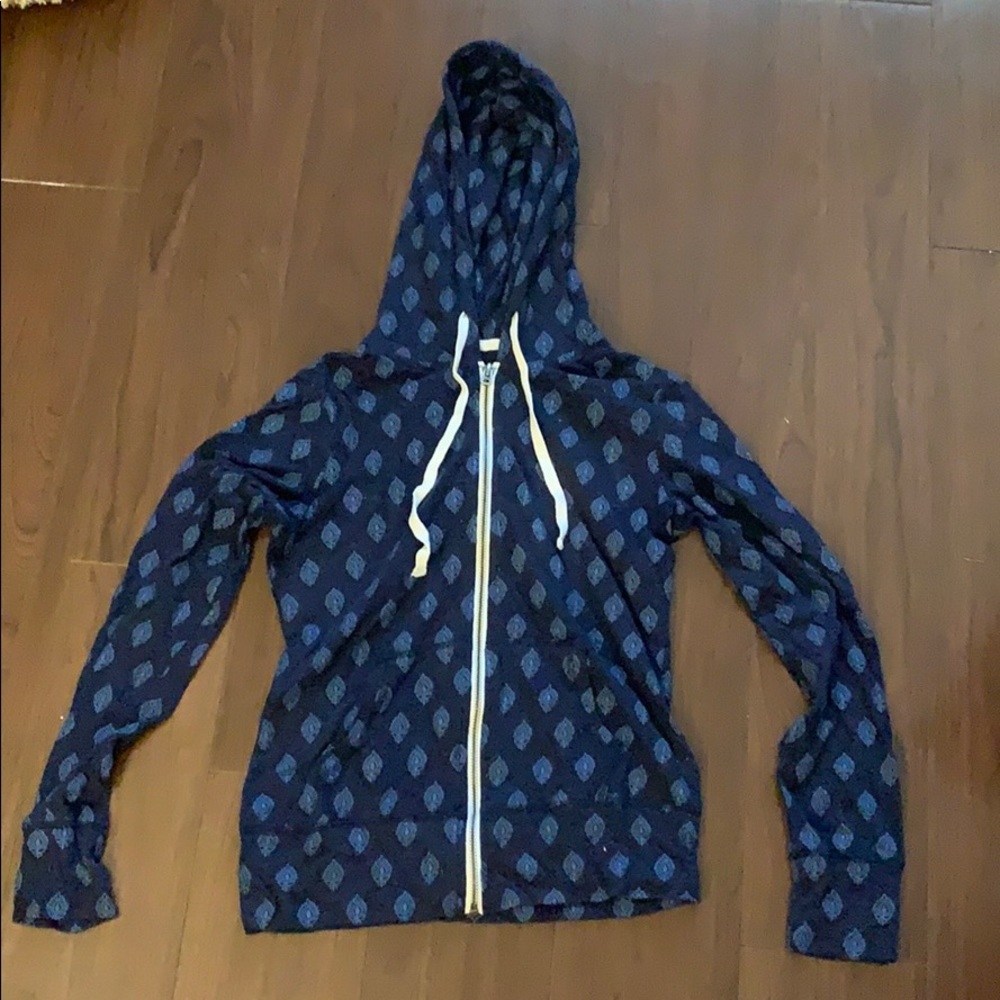 Blue zip hoodie